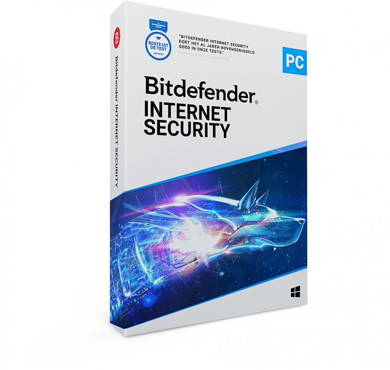 Bitdefender Internet Security 2022 | Windows | 1 jaar