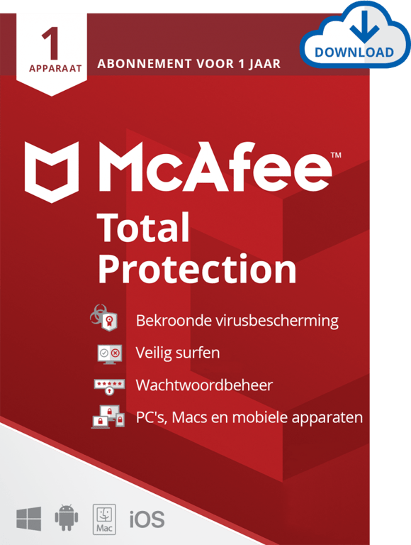 McAfee Total Protection | 1 apparaat | 1 jaar