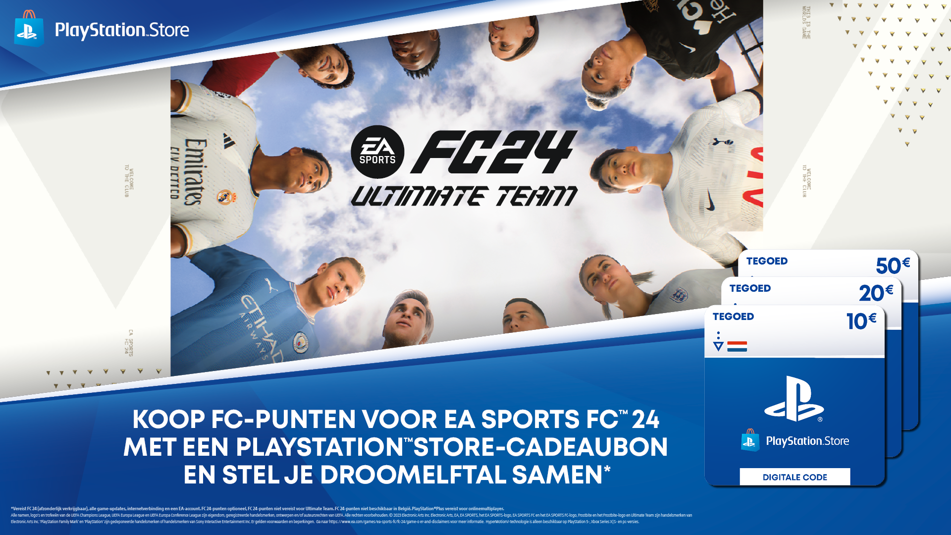 Stel je Ultimate Team op met een PlayStation cadeaubon