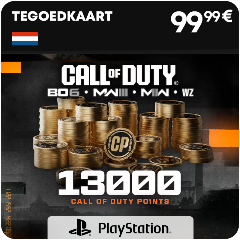 13.000 CoD points (tegoed)