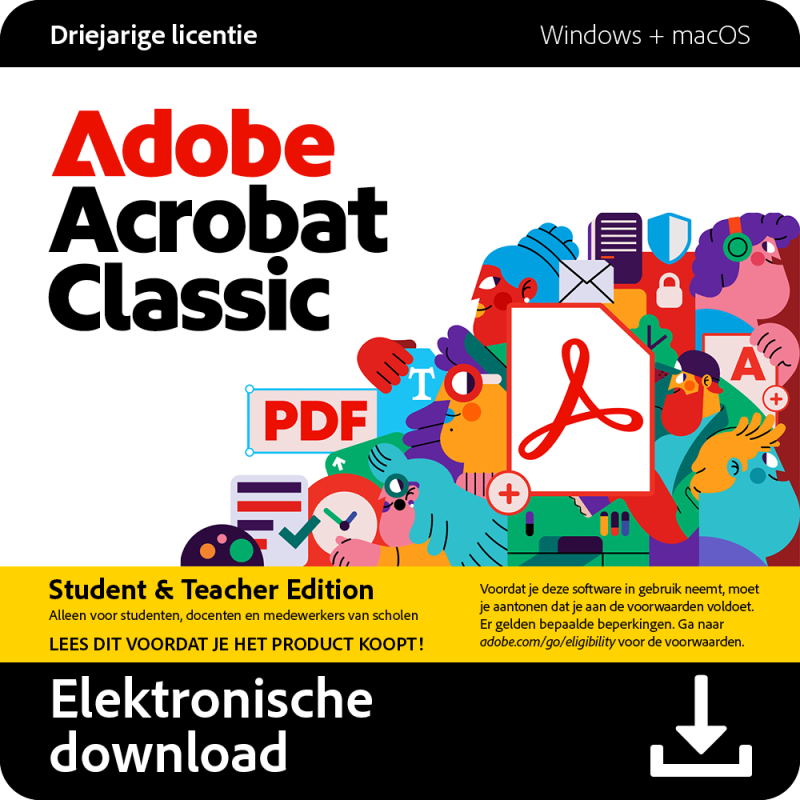 Adobe Acrobat Classic | Student of leerkracht | 3 jaar