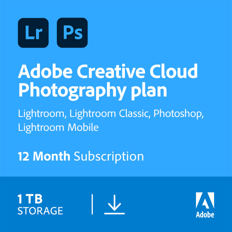 Adobe Creative Cloud Photography Plan 1TB | 1 jaar