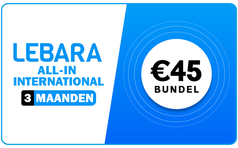 Lebara All-in International €45 (3 maanden)