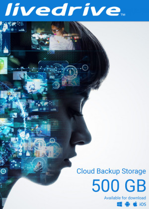 Livedrive Cloud Backup 500GB | 3 mobiele apparaten - 1 PC/MAC | 1 jaar
