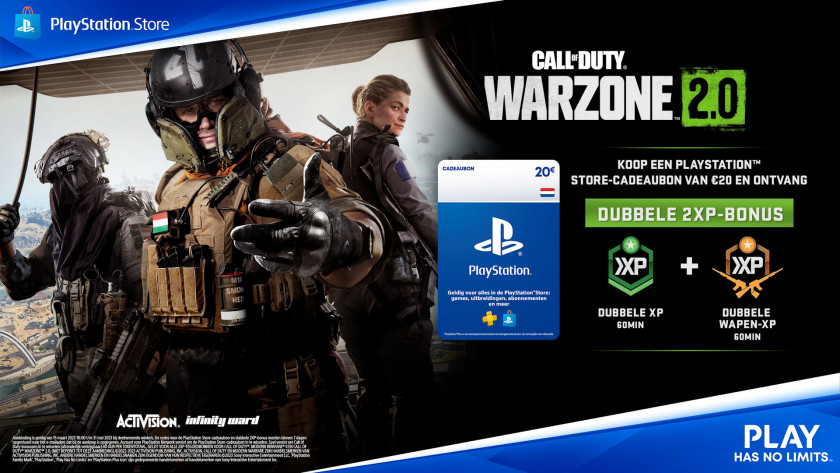 Gratis dubbele XP tokens voor Warzone 2.0 bij KaartDirect