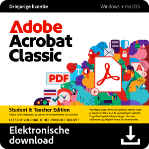 Adobe Acrobat Classic | Student of leerkracht | 3 jaar