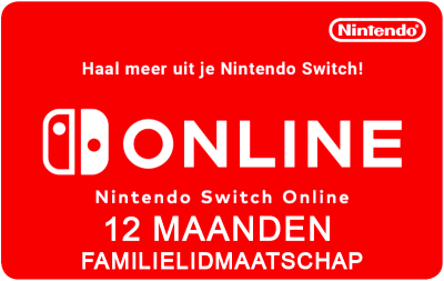 Nintendo Switch Online Familielidmaatschap - 12 maanden