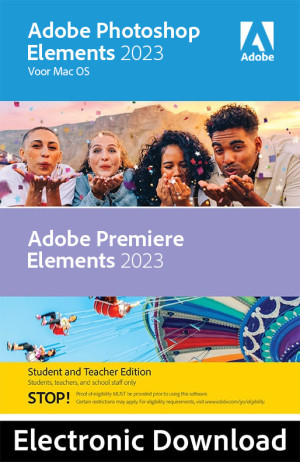 Adobe Photoshop & Premiere Elements 2023 | Student | Mac | Meertalig