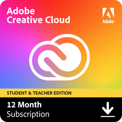 Adobe Creative Cloud (alle apps) | Student of leerkracht | 1 jaar | Engels