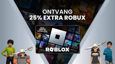 Koop een Roblox kaart en krijg 25% extra Robux